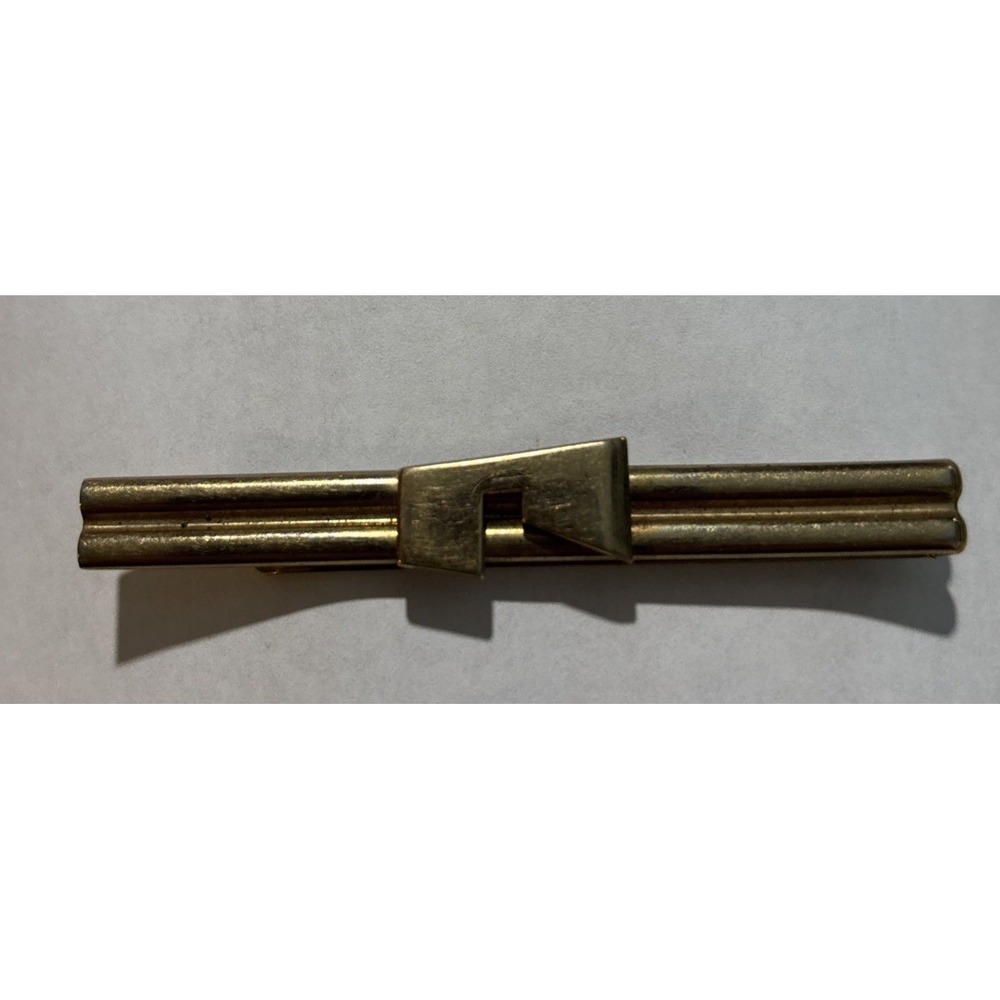 Vintage Men's Swank Gold Tone Monogram C Tie Clip Tie Bar 2"